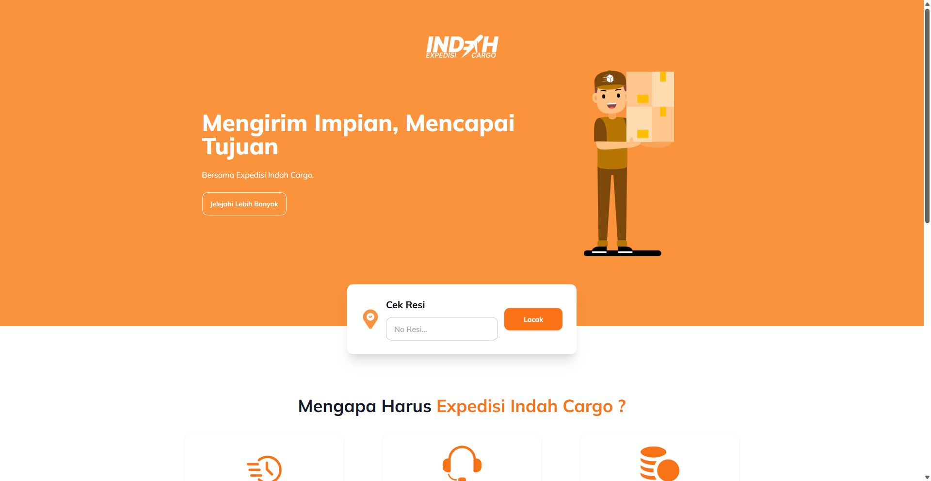 Cuplikan proyek Indah Expedisi Cargo